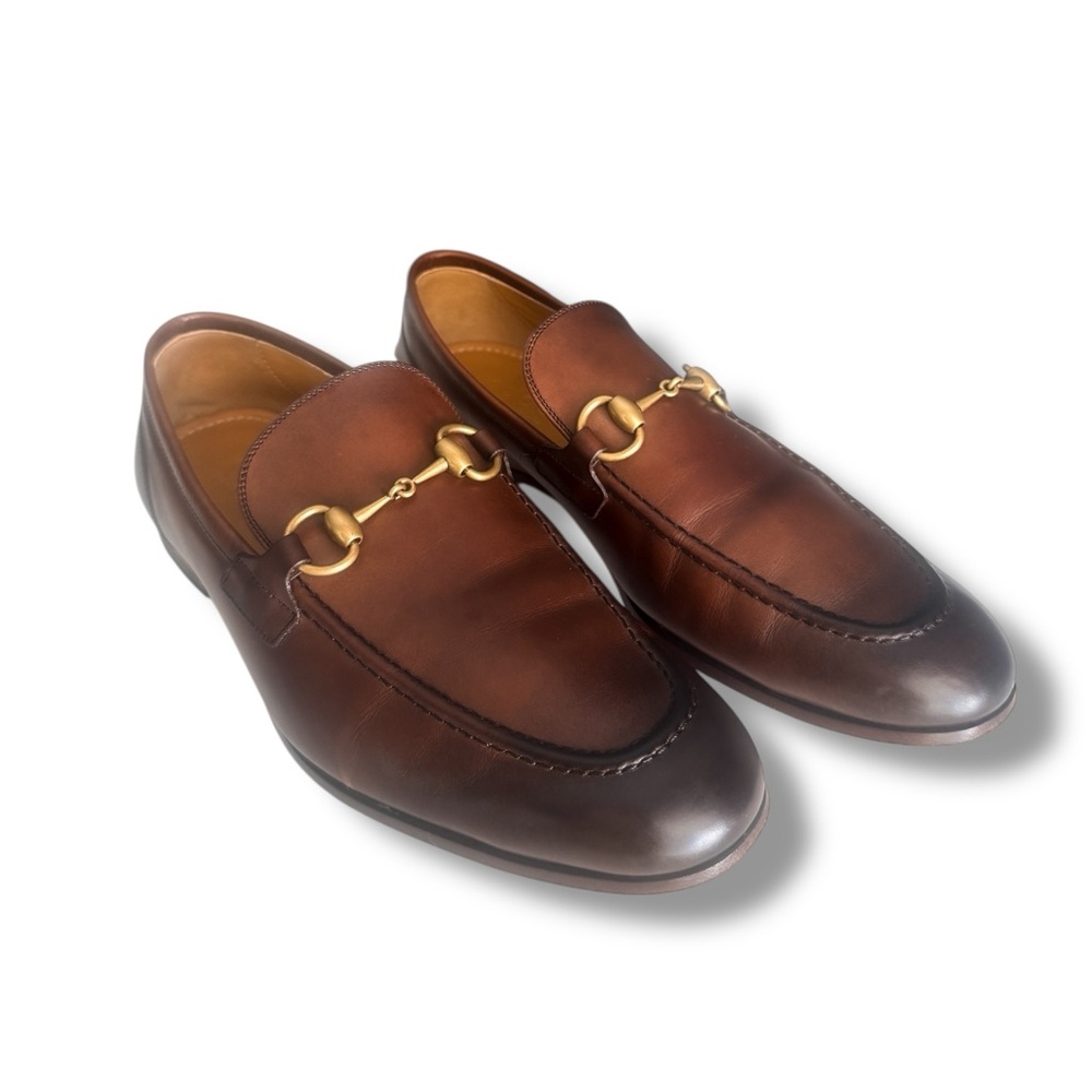 Gucci Brown Leather Horsebit Loafers - Picture 5 of 14
